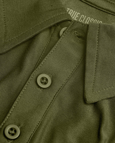 Tall Active Polo - Military Green