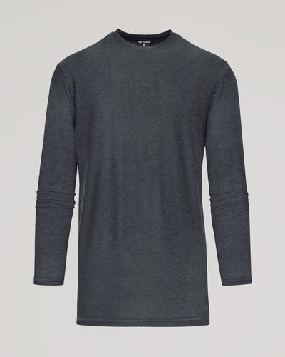 Tall Active Long Sleeve Crew Neck - Charcoal Heather Gray
