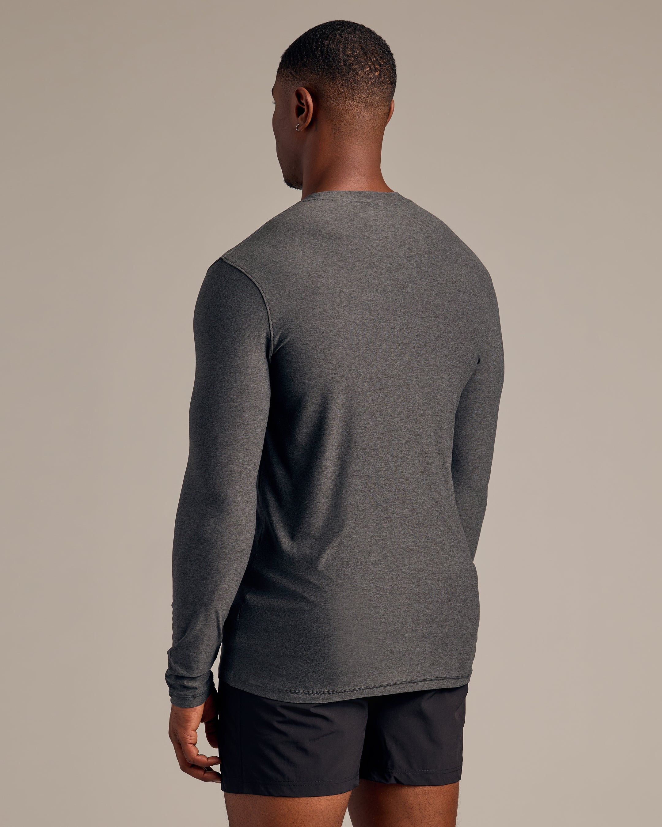 Heather Gray Classic Long Sleeve Crew Neck