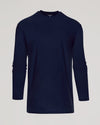Navy Long Sleeve Tall Active Crew shirt, long-sleeved, crew-neck design.