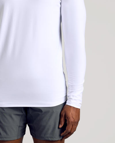Tall Active Long Sleeve Crew Neck - White