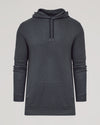Carbon Tall Waffle Hoodie with drawstring hood and kangaroo pocket.