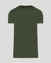 Grove Tall Premium Pima Crew Neck T-shirt, olive green, short sleeves.