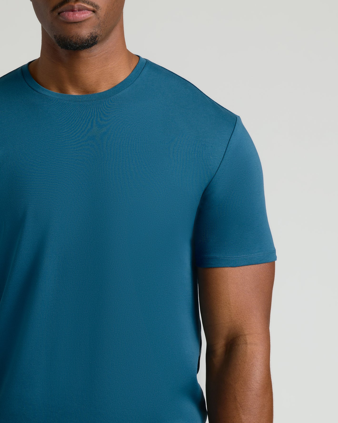 Lagoon Tall Premium Pima Crew Neck worn by a person.