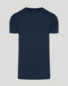 Navy Tall Premium Pima Crew Neck T-shirt against a gray backdrop.