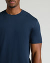 Navy Tall Premium Pima Crew Neck T-shirt on model's upper torso.