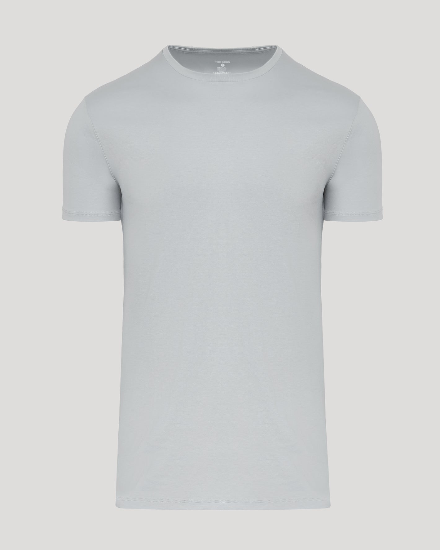 Steel Tall Premium Pima Crew Neck, light gray, plain short-sleeve T-shirt.