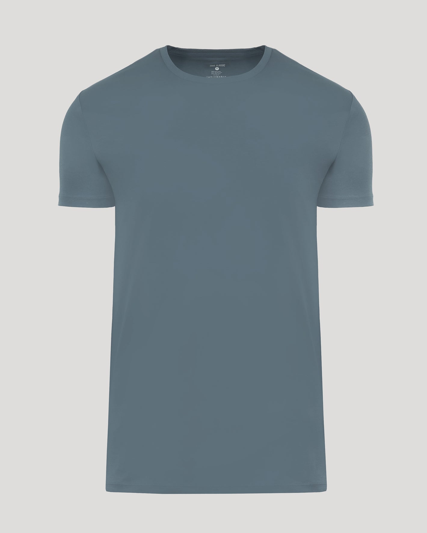 Tempest Tall Premium Pima Crew Neck T-shirt in muted blue/teal.