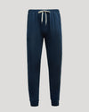 Dark Heather Navy Tall Active Joggers with elastic waistband, white drawstring.