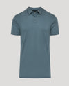Tempest Tall Pima Polo, muted teal, classic fit, extra length.