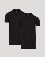 Black Tall Dressy Polo 2-Pack