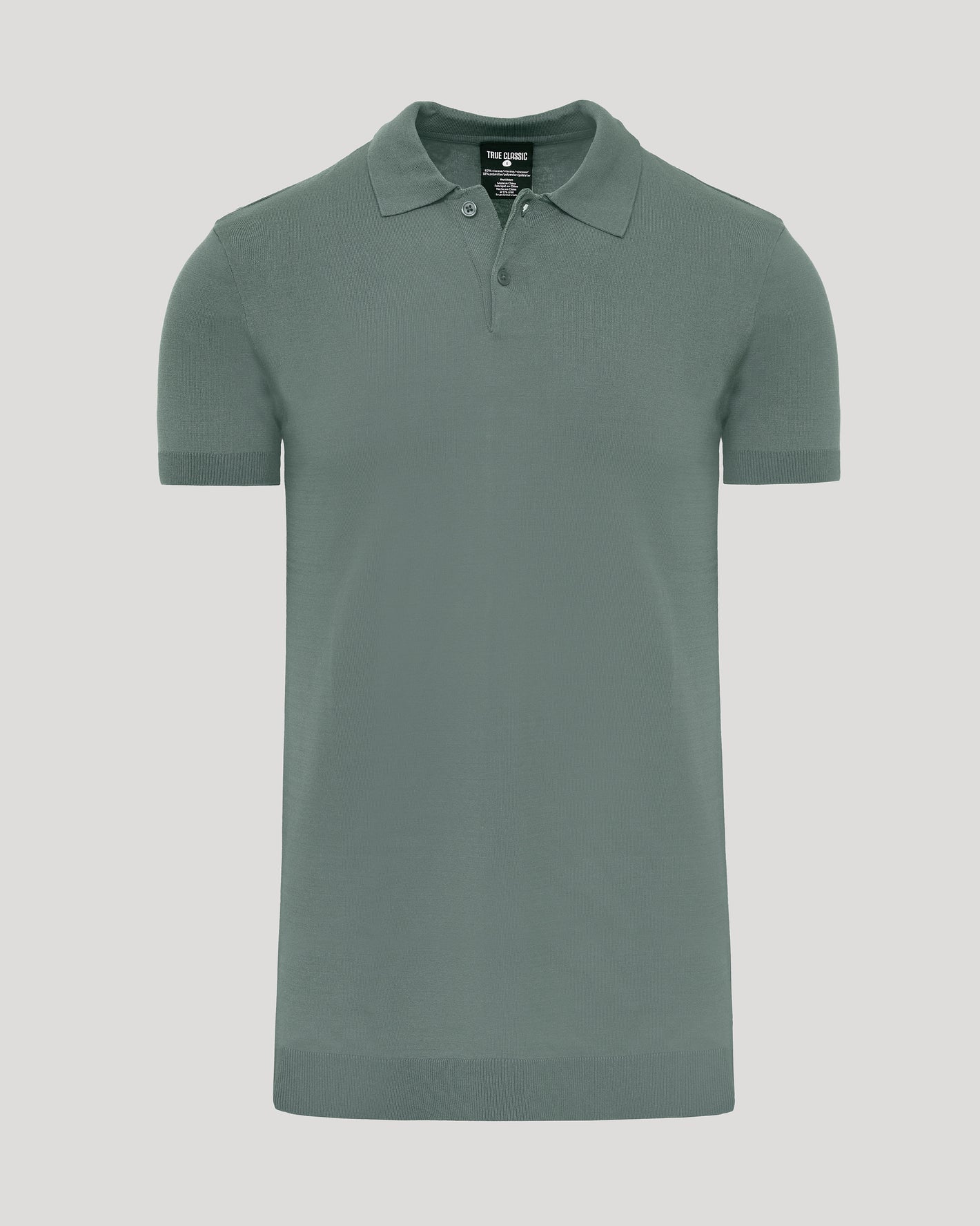 Men’s Moss Tall Dressy Polo with a classic collar and two-button placket.