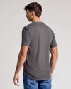 Man wearing Carbon Short Sleeve Tall Curved Hem Crew T-shirt.