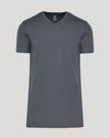 Carbon Tall Premium Pima V-Neck, slate-blue, front view, tailored fit.