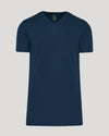 Navy Tall Premium Pima V-Neck T-shirt, front view, short sleeves.