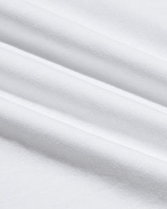 True ClassicWhite Tall Premium Pima V-Neck 2-Pack, showcasing soft, textured fabric folds.