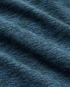 Dark Heather Bluebird Tall Active V-Neck, soft knit texture close-up.