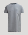 Heather Gray Tall Heavyweight Pocket Crew T-shirt with chest pocket.
