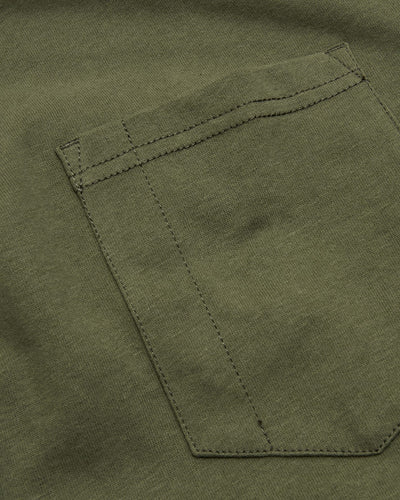 Tall Heavyweight Pocket Crew - Military Green