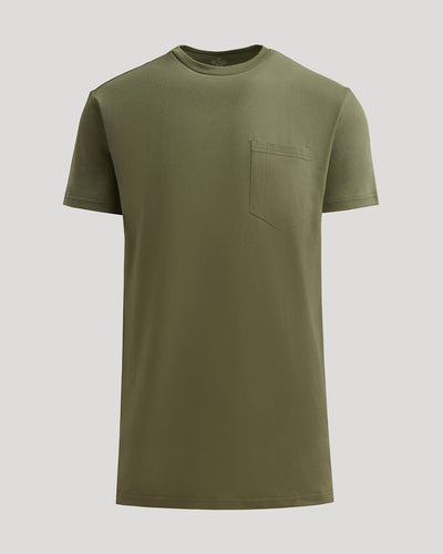 Tall Heavyweight Pocket Crew - Military Green