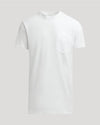 White Tall Heavyweight Pocket Crew with short sleeves and a chest pocket.