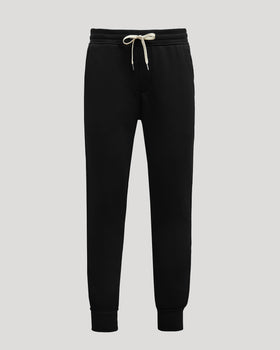 Black Tall Fleece French Terry Joggers with drawstring and pockets.