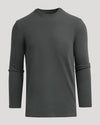 Carbon Tall Heavyweight Long Sleeve Pocket Crew with crew neck and chest pocket.