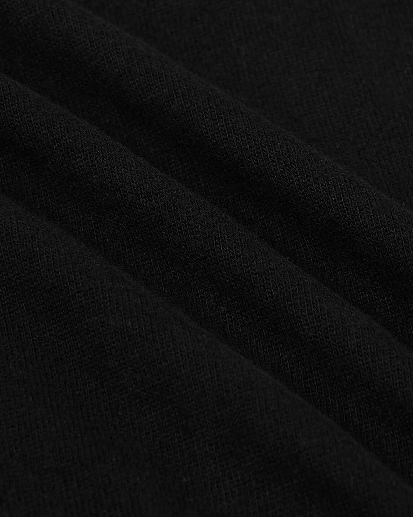 Black Heavyweight Curved Hem Crew
