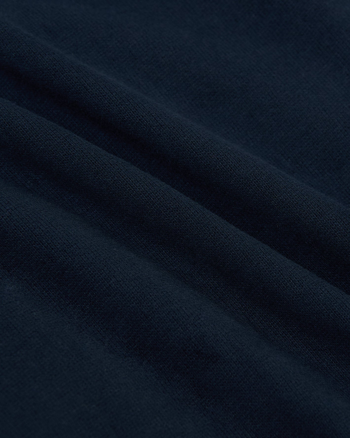 Navy Heavyweight Curved Hem Crew