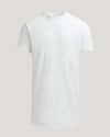 White Tall Heavyweight Curved Hem Crew