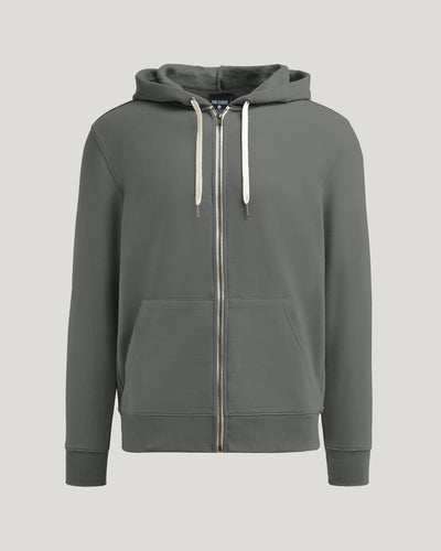 Fleece Full Zip Hoodie - Charcoal Heather Gray