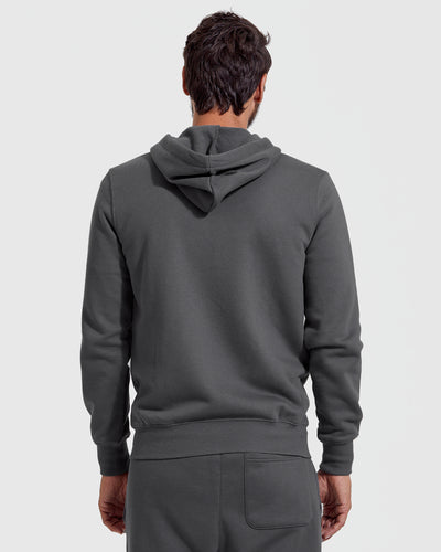 Fleece Full Zip Hoodie - Carbon