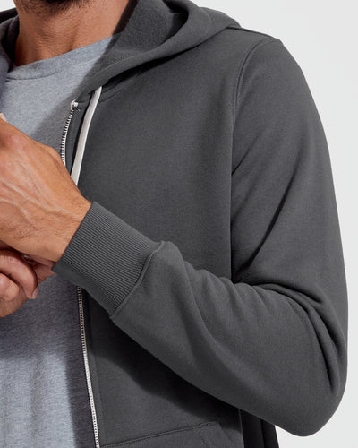 Fleece Full Zip Hoodie - Carbon