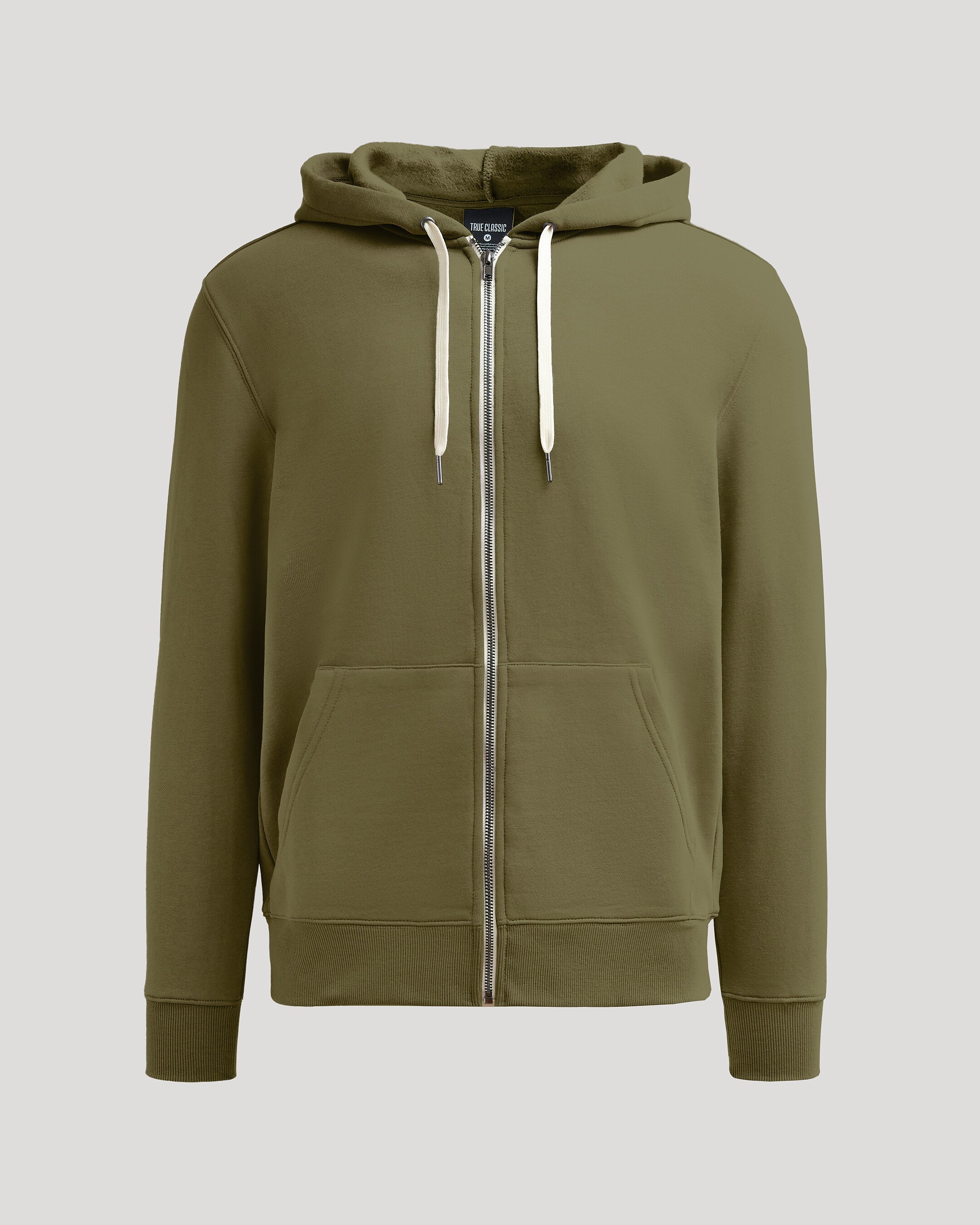 Military Green Fleece French Terry Zip Hoodie – True Classic