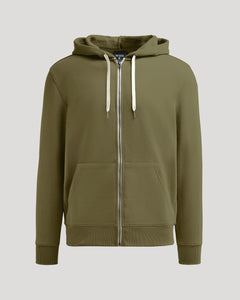 True ClassicMilitary Green Fleece French Terry Zip Hoodie