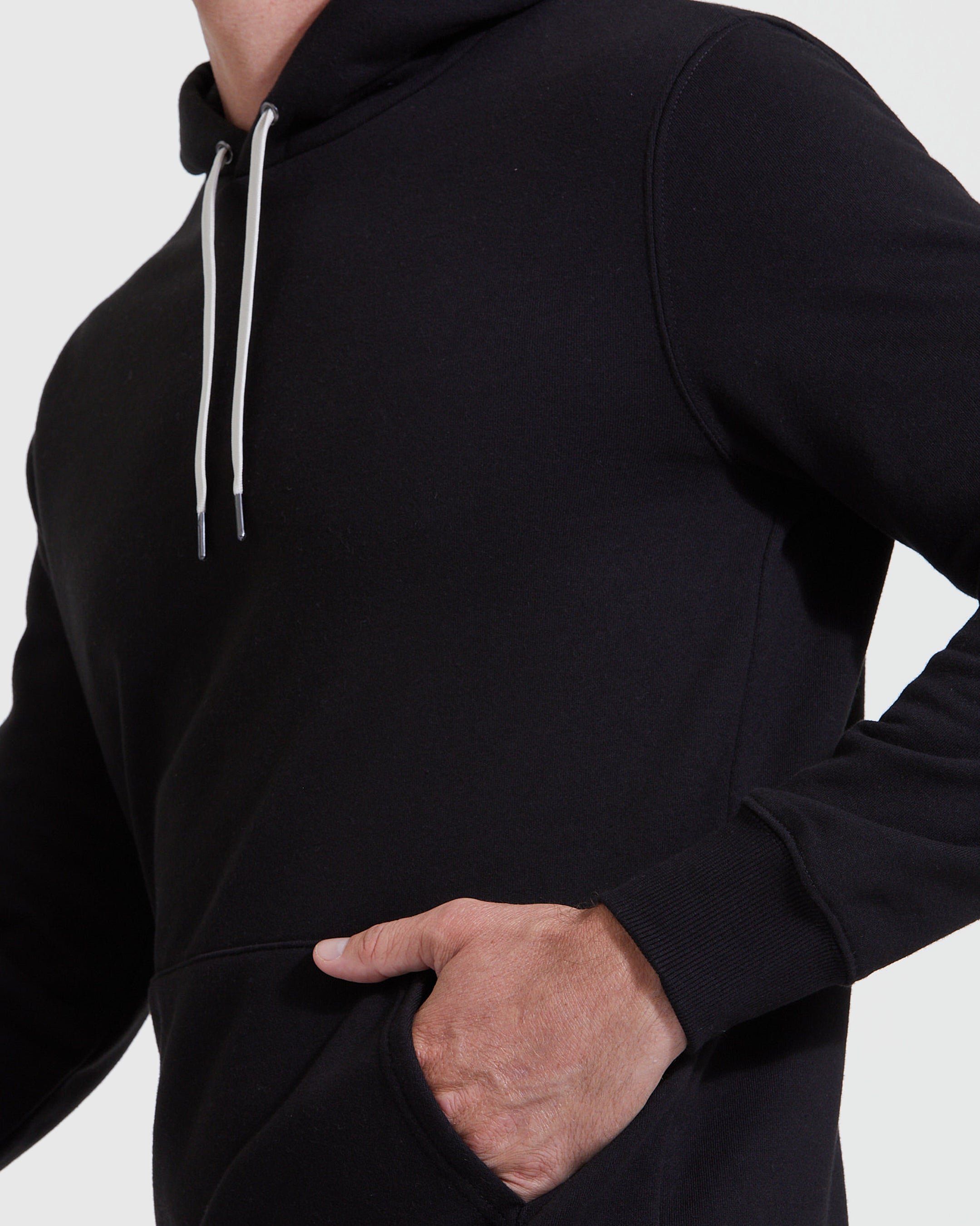 Black Fleece French Terry Pullover Hoodie