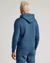 Fiord Fleece French Terry Pullover Hoodie rear view, showing ribbed hem.