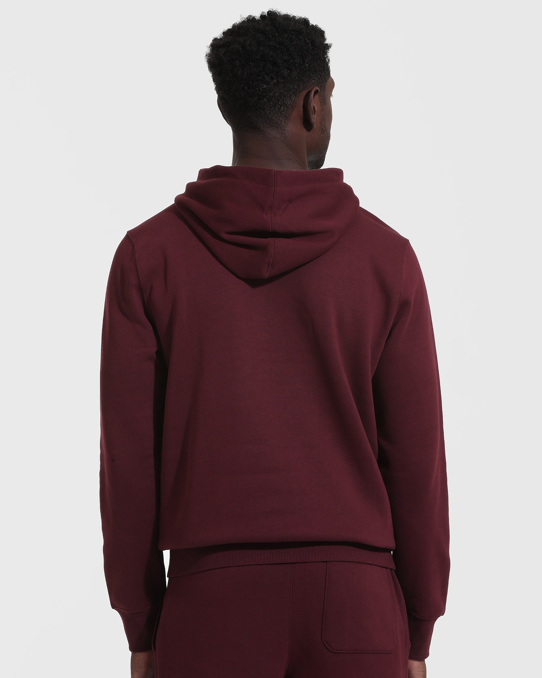 Mahogany Fleece French Terry Pullover Hoodie
