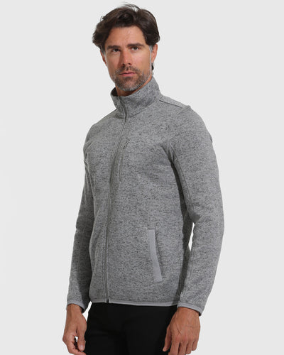Fleece Sweater Jacket - Gray