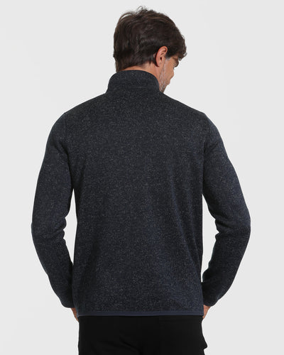 Fleece Sweater Jacket - Navy