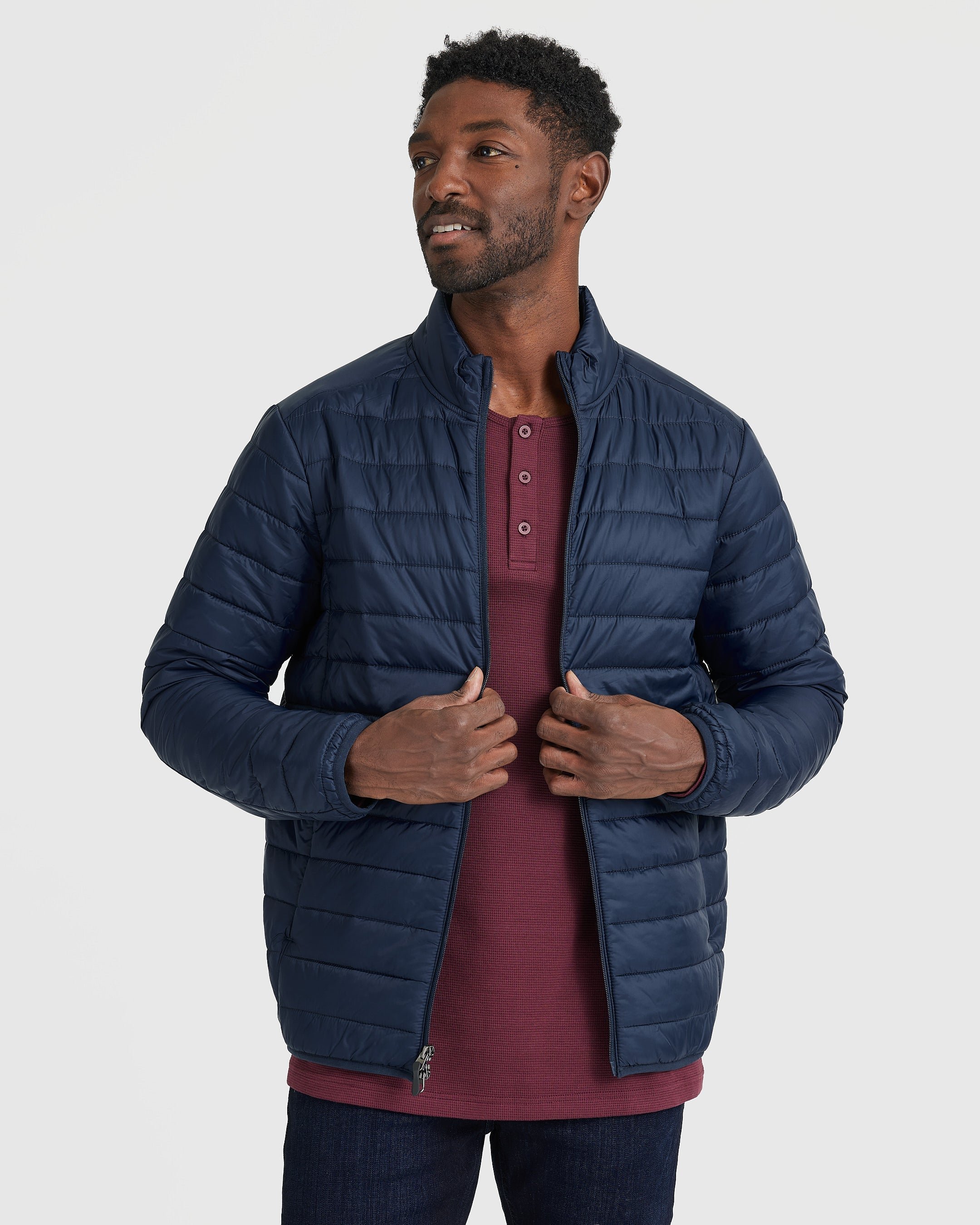 Navy Puffer Jacket and Vest 2-Pack