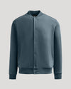 Neptune Fleece Bomber Jacket with snap buttons and rib-knit details.