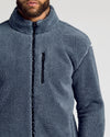 Stormy Sherpa Full Zip Jacket with high collar and chest pocket.