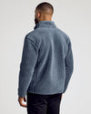 Stormy Sherpa Full Zip Jacket in blue, back view.
