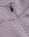 Thistle Half Zip Fleece Sweatshirt close-up showing zipper and stitching.