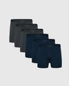 Carbon & Navy Boxer Briefs 6-Pack