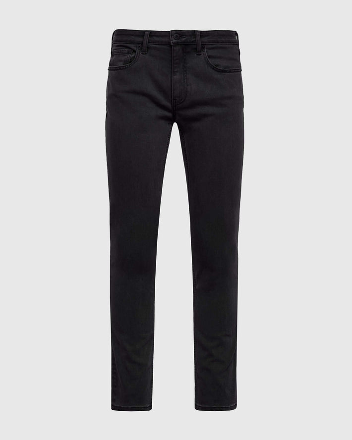 Acht Black Washed Cotton Low Waist Slim Fit Denim Jeans