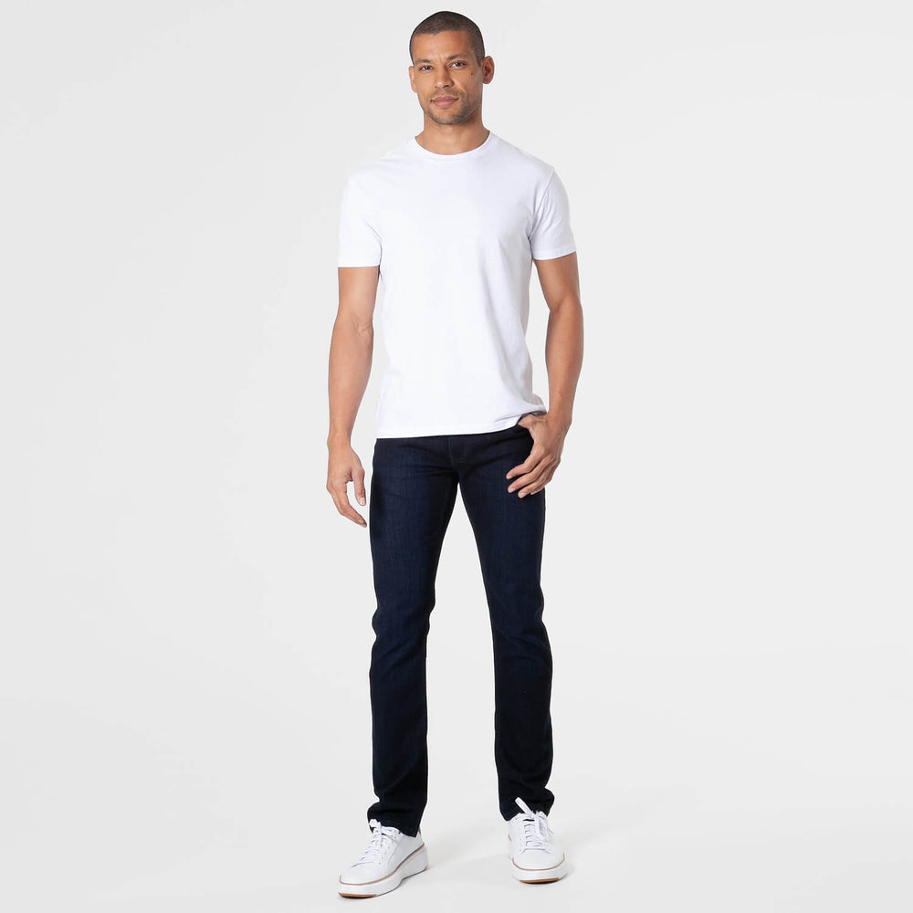 Marble 4 Way Stretch Skinny Sandblasted Jeans Indigo 2407-183 main image 1