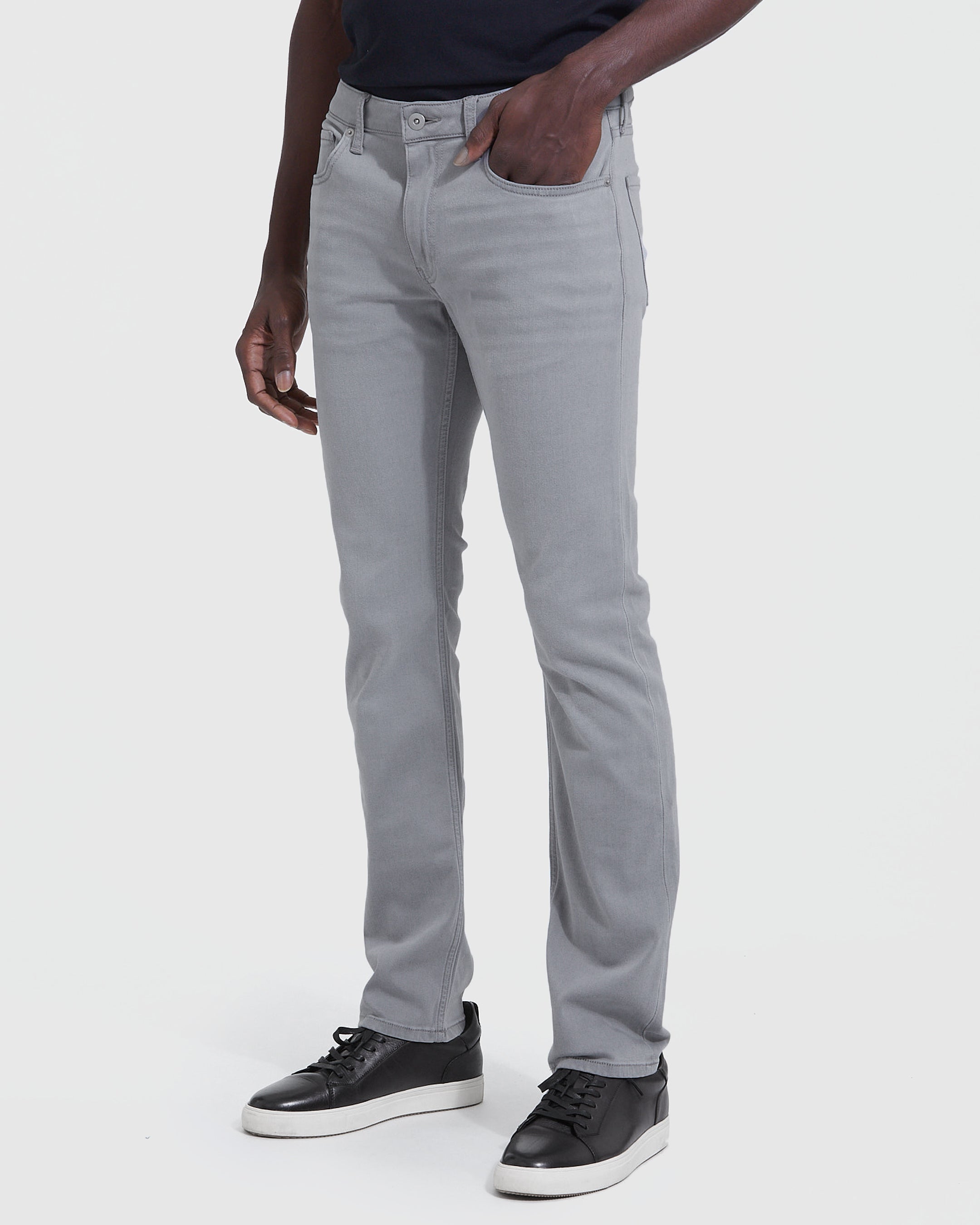 Medium Gray Wash Slim Fit Comfort Jeans – True Classic