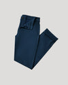 Pantalon chino en tricot confort slim marine